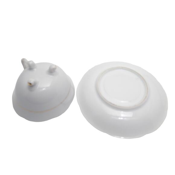 Teal Gold Rose Pattern Footed Teacup And Saucer Set - Picture 4 of 7